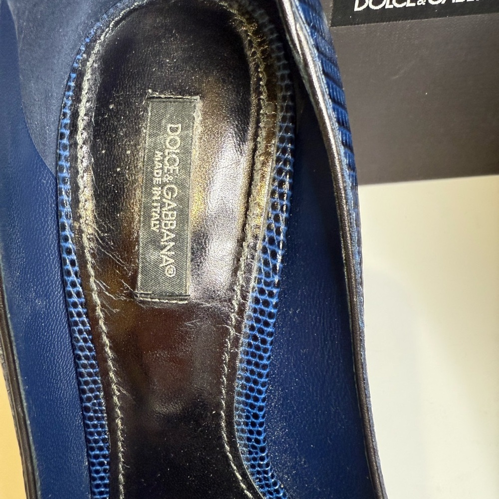 Dolce & Gabbana Blue Crystal Embellished Heels - Picture 3 of 9